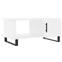 Salontafel 90x50x40 cm bewerkt hout wit - thumbnail