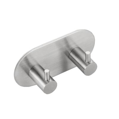 Dubbele Handdoekhaak Sapho 9.5x4.6 cm Zelfklevend Geborsteld RVS Dubbele Handdoekhaak Sapho 9.5x4.6 cm Zelfklevend Geborsteld RVS