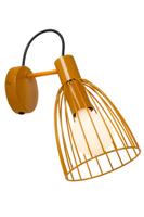 Lucide MACARONS - Wandlamp - 1xE27 - Okergeel - thumbnail