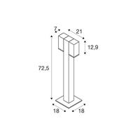 SLV 1002871 THEO PATHLIGHT Staande buitenlamp GU10 7 W Antraciet - thumbnail
