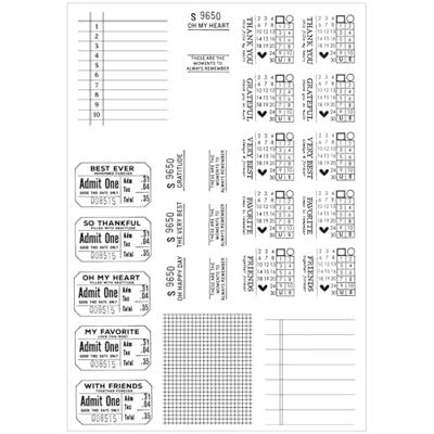 Sizzix • essentials clear stamp set a5 with framelits die forever journal 21pcs
