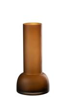 J-Line Vaas|Kandelaar Yoko Glas Bruin Medium - thumbnail