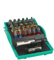 Heller 28913 9 Bitset 32-delig Kruiskop Phillips, Kruiskop Pozidriv, Plat, Zesrond-TX BO, Inbus Incl. bithouder en schroevendraaier - thumbnail