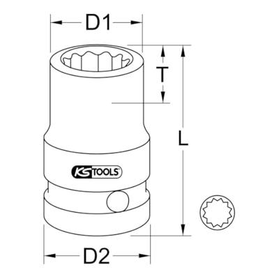KS Tools 5150931 515.0931 Kracht-dopsleutelinzet