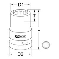 KS Tools 5150931 515.0931 Kracht-dopsleutelinzet - thumbnail