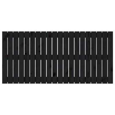 Wandhoofdbord 127,5x3x60 cm massief grenenhout zwart