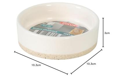 ZOLUX OLARIA VOERBAK KERAMIEK BEIGE