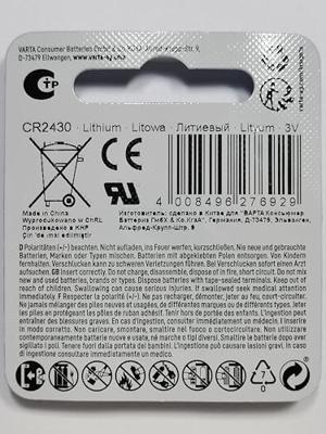 Varta, CR2430, knoopcel