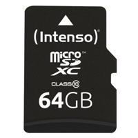 Micro SD kaart met adapter INTENSO 3413490 64 GB 64 GB - thumbnail