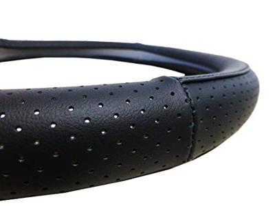 HP Autozubehör Stuurwielhoes (Ø x h) 40.5 cm x 3.5 cm Echt leer Zwart 37 - 39 cm