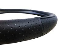 HP Autozubehör Stuurwielhoes (Ø x h) 40.5 cm x 3.5 cm Echt leer Zwart 37 - 39 cm - thumbnail