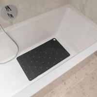 Sealskin Ribb Badmat - 40x70cm - Antislip - inclusief - zwarte haak - Antraciet 800624 - thumbnail
