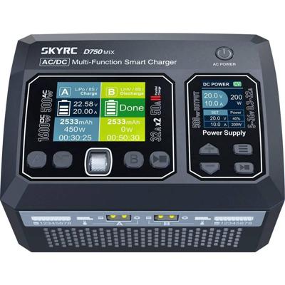 SKYRC D750 MIX Modelbouwoplader 32 A Lood, LiFePO, LiHV, Li-ion, Li-poly, NiCd, NiMH SKYRC D750 MIX Modelbouwoplader 32 A Lood, LiFePO, LiHV, Li-ion, Li-poly, NiCd, NiMH