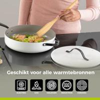 BE Living Pannenset Essential keramische anti-aanbaklaag - geschikt voor alle warmtebronnen - wit - 5 Delig - thumbnail