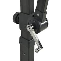 VidaXL Zweefparasol met dubbel dak 250x250 cm azuurblauw - thumbnail