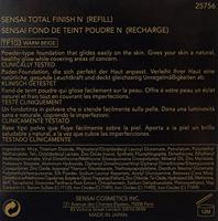 Sensai Total Finish Foundation SPF10 - Refill 11 g 103 Warm Beige - thumbnail