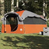 VidaXL Tunneltent 6-persoons waterdicht grijs en oranje - thumbnail