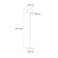 QAZQA Buiten vloerlamp mushroom zwart oplaadbaar 3-staps dimbaar - - thumbnail