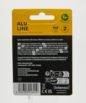 Intenso Alu Line 32GB (USB 2.0) USB-sticks Grijs - thumbnail