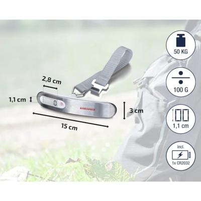 Soehnle 66172 travel digitale bagageweegschaal rvs Soehnle 66172 travel digitale bagageweegschaal rvs