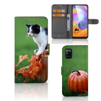 Samsung Galaxy A31 | Telefoonhoesje | Met pasjeshouder | Kitten Samsung Galaxy A31 | Telefoonhoesje | Met pasjeshouder | Kitten