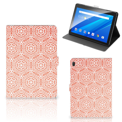 Lenovo Tab E10 Tablet Hoes Pattern Orange