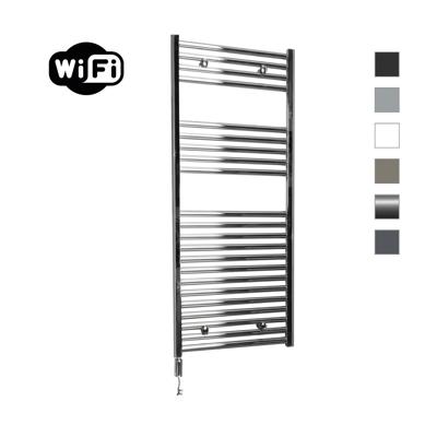 Elektrische Radiator Sanicare HWV Met Wifi 111,8x45 cm Chroom 435W Met Thermostaat Chroom Linksonder Sanicare