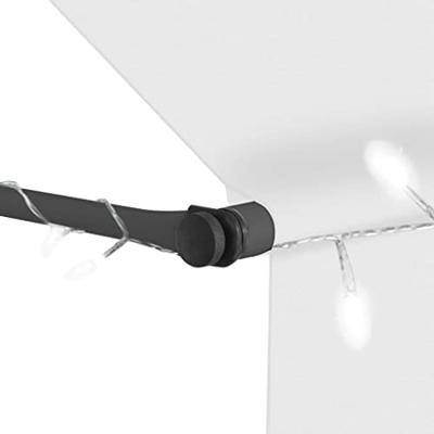 VidaXL Luifel handmatig uitschuifbaar met led 150 cm crèmekleurig