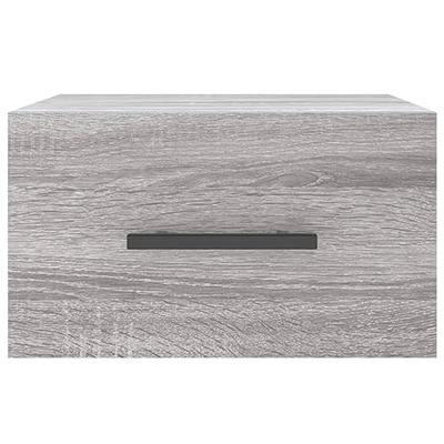 Nachtkastjes 2 st wandgemonteerd 35x35x20 cm grijs sonoma eiken