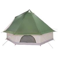 Familie Tipi Tent met dak Groen en beige 400 x 346 x 250 cm - thumbnail