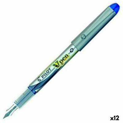 Vulpen pilot vpen m zilver blauw | 12 stuks