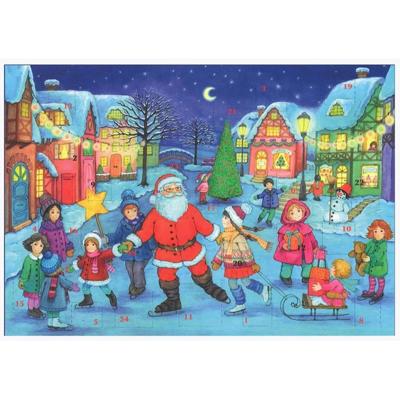 A4 Adventskalender Schaatsen met de Kerstman