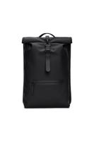 Rains Rolltop Rucksack W3 - Zwart - thumbnail