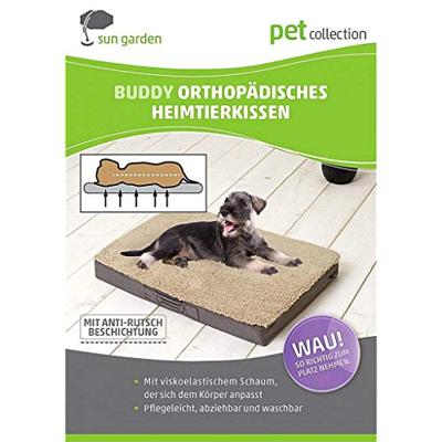 Sun Garden Buddy Orthopedisch Hondenkussen 79x60x8cm Grijs Sun Garden Buddy Orthopedisch Hondenkussen 79x60x8cm Grijs