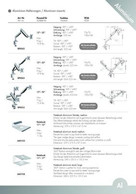 LogiLink BP0052 32 Metallic flat panel bureau steun. - thumbnail