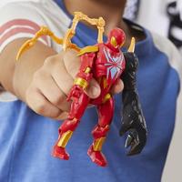 MixMashers Iron Spider Deluxe, 12 cm aanpasbaar beeldje om te mixen en matchen met accessoires, Marvel, vanaf 4 jaar - thumbnail