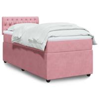 Boxspring met matras fluweel roze 80x200 cm - thumbnail
