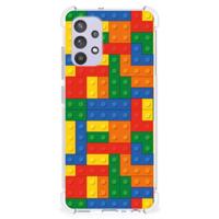 Samsung Galaxy A32 4G | A32 5G Enterprise Editie Doorzichtige Silicone Hoesje Blokken - thumbnail