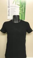 Boru Bamboo heren T-shirt korte mouw - Bamboe ondershirt mannen - Ronde hals - L - Zwart - L - L - L - L - L - L - L - L - L - L - L - - thumbnail