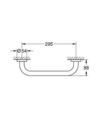 Grohe Essentials Handgreep 29,5x8,8x5,4 cm Supersteel