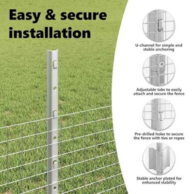VidaXL Hek met paal zilver 0,5 x 50 m staal VidaXL Hek met paal zilver 0,5 x 50 m staal