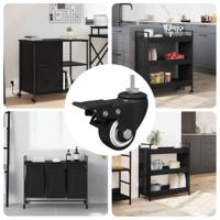 Wielen 12 pcs Zwart M6 x 1.5 mm IJs en nylon - thumbnail