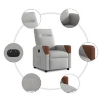 Fauteuil elektrisch verstelbaar stof wolk grijs - thumbnail