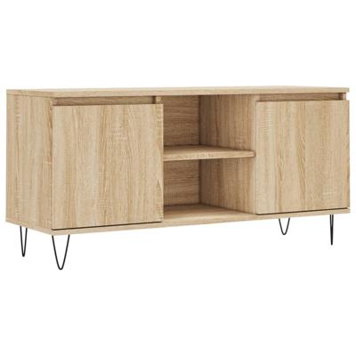 Tv-meubel 104x35x50 cm bewerkt hout sonoma eikenkleurig Tv-meubel 104x35x50 cm bewerkt hout sonoma eikenkleurig
