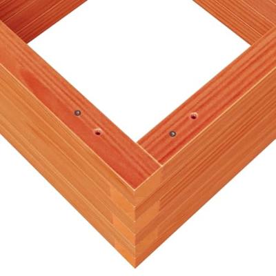 VidaXL Plantenbak 40x40x23 cm massief grenenhout wasbruin