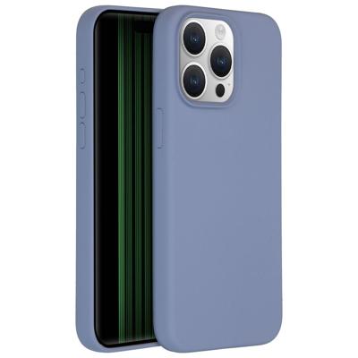 Accezz Liquid Silicone Backcover iPhone 15 Pro Max Telefoonhoesje Grijs