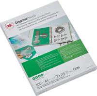 GBC Organise lamineerhoes ft A4, 250 micron (2 x 125 micron), geperforeerd, pak van 100 stuks - thumbnail