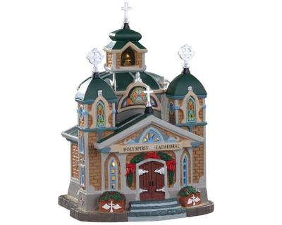 Lemax holy spirit cathedral verlichte kerk Caddington Village 2020