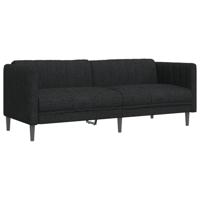 3-delige Loungeset stof zwart - thumbnail