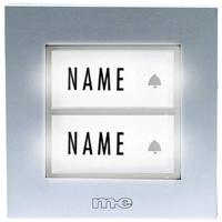 m-e modern-electronics KTB-2 S Belknop Met naambord 2-voudig Zilver 12 V/1 A - thumbnail